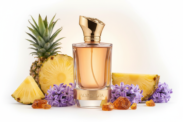 Accendia Inspiriert von: ACCENTO von XERJOFF. Fruchtig, moschusweich. Dieser Duft bietet eine ausgewogene Komposition, die seinen besonderen Charakter unterstreicht.

Kopfnote: Ananas
Herznote: Hyazinthe
Basisnote: Moschus, Amber
Eigenschaften: frisch, fruchtig