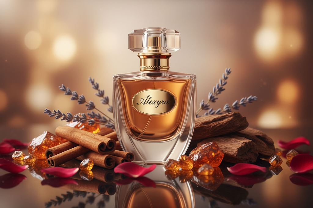 Alexyra Inspiriert von: ALEXANDRIA II von XERJOFF. Amber, Rose, Oud. Dieser Duft bietet eine ausgewogene Komposition, die seinen besonderen Charakter unterstreicht.

Kopfnote: Lavendel
Herznote: Rose, Zimt
Basisnote: Oud, Amber
Eigenschaften: warm, orientalisch