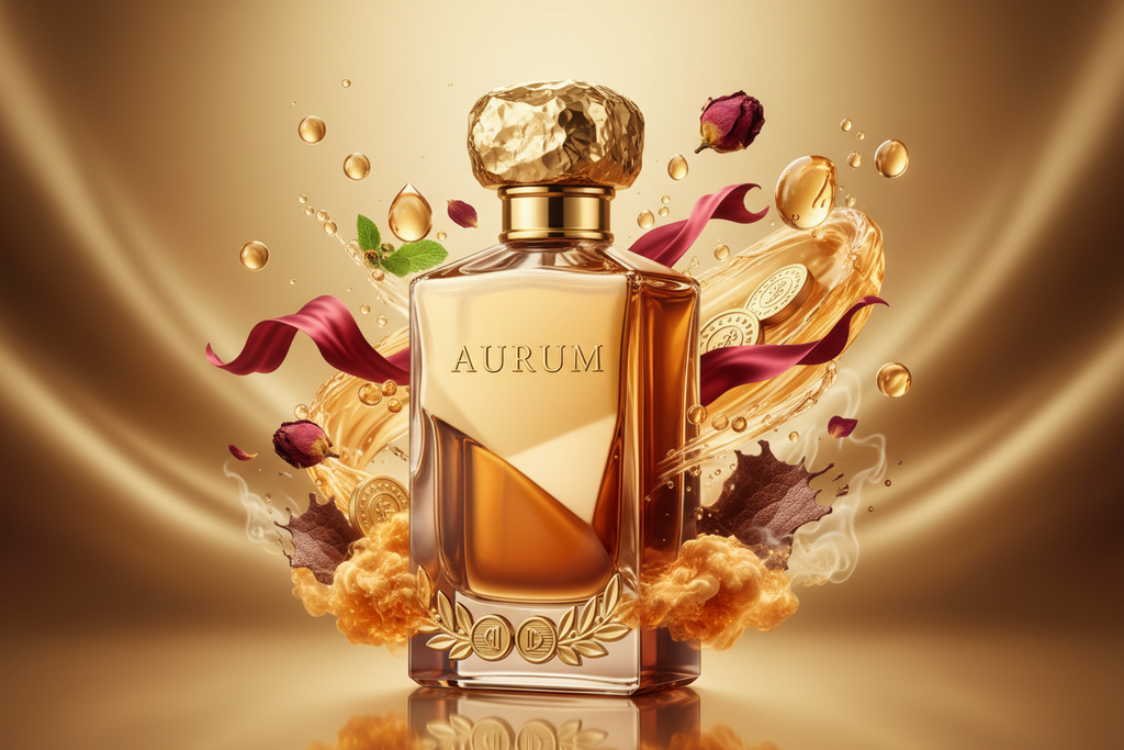 Aurum Inspiriert von: ONE MILLION von PACO RABANNE. Süß, würzig, intensiv. Dieser Duft bietet eine ausgewogene Komposition, die seinen besonderen Charakter unterstreicht.

Kopfnote: Grapefruit, Minze
Herznote: Rose, Zimt
Basisnote: Leder, Amber, Patchouli
Eigenschaften: süß, warm