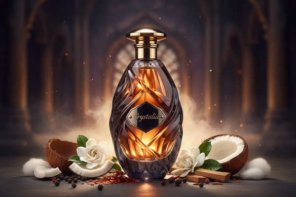 Crystallia Inspiriert von: CRYSTAL NOIR von VERSACE. Süß, cremig, orientalisch. Dieser Duft bietet eine ausgewogene Komposition, die seinen besonderen Charakter unterstreicht.

Kopfnote: Pepper
Herznote: Coconut, Gardenia
Basisnote: Sandalwood, Musk
Eigenschaften: warm, feminin