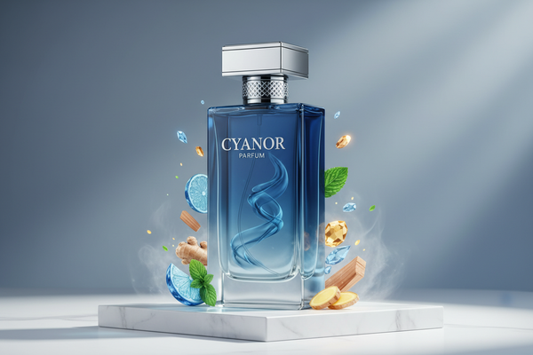 Cyanor Inspiriert von: BLUE von CHANEL EDP. Frisch, aromatisch, elegant. Dieser Duft bietet eine ausgewogene Komposition, die seinen besonderen Charakter unterstreicht.

Kopfnote: Zitrone, Minze
Herznote: Ingwer, Iso E Super
Basisnote: Sandelholz, Zedernholz
Eigenschaften: frisch, maskulin