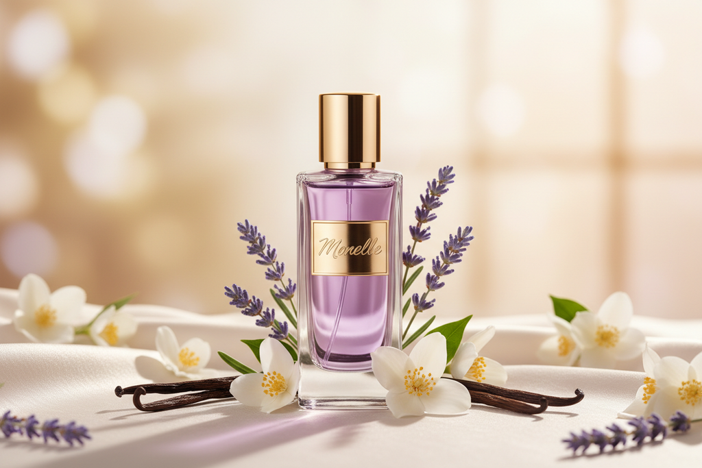 Monelle Inspiriert von: EAU DE PARFUM von MON GUERLAIN. Lavendel, Vanille, weich. Dieser Duft bietet eine ausgewogene Komposition, die seinen besonderen Charakter unterstreicht.

Kopfnote: Lavender
Herznote: Sambac Jasmine
Basisnote: Vanilla, Sandalwood
Eigenschaften: weich, elegant