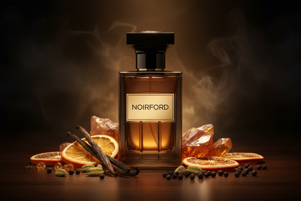 Noirford Inspiriert von: NOIR von TOM FORD. Gewürze, Amber, Vanille. Dieser Duft bietet eine ausgewogene Komposition, die seinen besonderen Charakter unterstreicht.

Kopfnote: Zitrus
Herznote: Gewürze
Basisnote: Amber, Vanille
Eigenschaften: warm, würzig