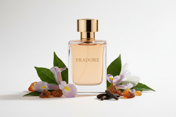 Pradore Inspiriert von: INTENSE von L'HOMME PRADA. Iris, Leder, Amber – pudrig &amp; edel. Dieser Duft bietet eine ausgewogene Komposition, die seinen besonderen Charakter unterstreicht.

Kopfnote: Iris
Herznote: Patchouli
Basisnote: Amber, Tonka
Eigenschaften: pudrig, elegant