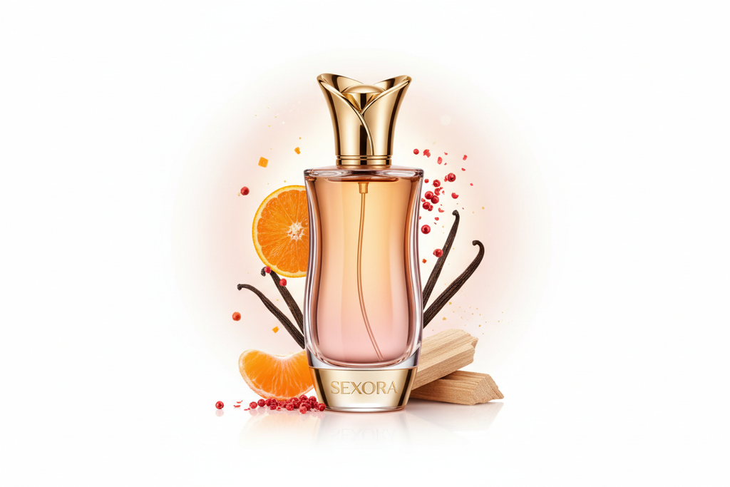 Sexora Inspiriert von: 212 SEXY von CAROLINA HERRERA. Süß, warm, verführerisch. Dieser Duft bietet eine ausgewogene Komposition, die seinen besonderen Charakter unterstreicht.

Kopfnote: Mandarine
Herznote: Pink Pepper
Basisnote: Vanille, Sandelholz
Eigenschaften: süß, feminin