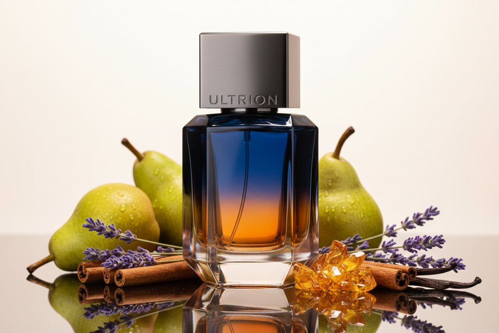 Ultrion Inspiriert von: ULTRA MALE von JEAN PAUL GAULTIER. Süß, intensiv, Vanille &amp; Birne. Dieser Duft bietet eine ausgewogene Komposition, die seinen besonderen Charakter unterstreicht.

Kopfnote: Birne
Herznote: Lavendel, Zimt
Basisnote: Vanille, Amber
Eigenschaften: süß, stark