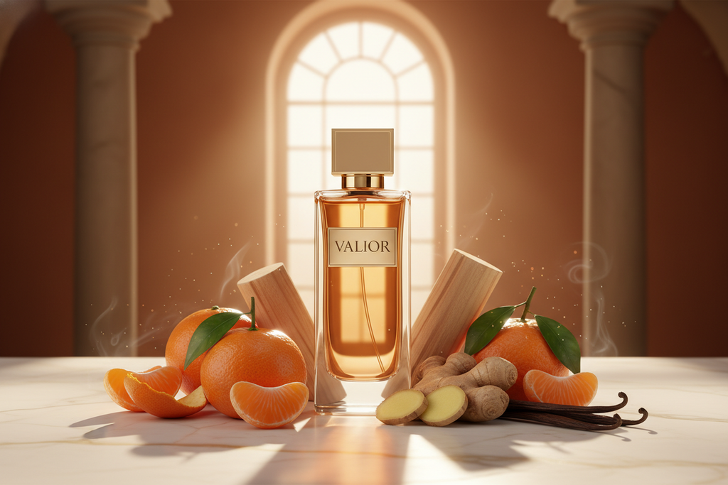 Valior Inspiriert von: BORN IN ROMA von VALENTINO UOMO. Frisch-süß, aromatisch. Dieser Duft bietet eine ausgewogene Komposition, die seinen besonderen Charakter unterstreicht.

Kopfnote: Mandarine
Herznote: Ingwer
Basisnote: Vanille, Holz
Eigenschaften: modern, süß