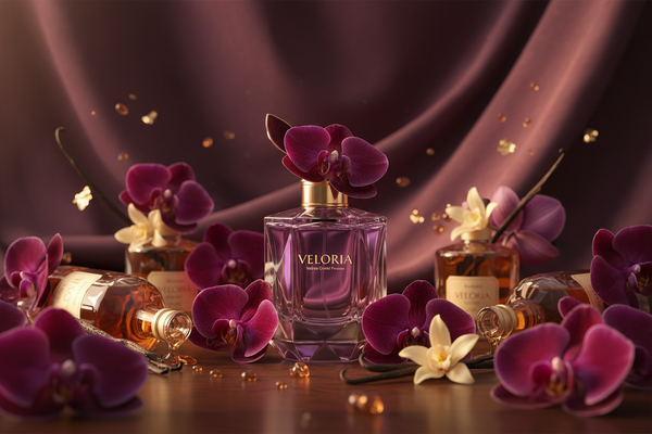 Veloria Inspiriert von: VELVET ORCHID von TOM FORD. Orchidee, Rum, Vanille. Dieser Duft bietet eine ausgewogene Komposition, die seinen besonderen Charakter unterstreicht.

Kopfnote: Rum
Herznote: Orchid
Basisnote: Vanilla, Suede
Eigenschaften: warm, blumig